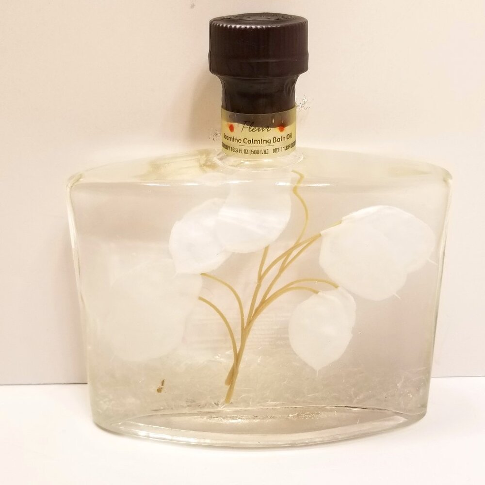 🆕️Shonfelds' Fleur Jasmine Calming Bath Oil Sand Dollar Glass Bottle